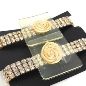 Gold Diamante Bracelet x 2