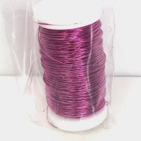 Hot Pink Metallic Reel Wire 100g