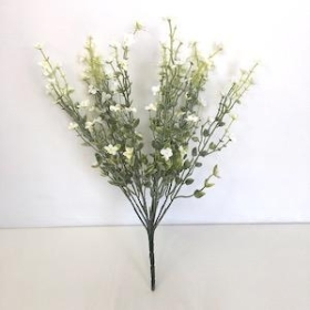 White Blossom And Foliage Bush 43cm