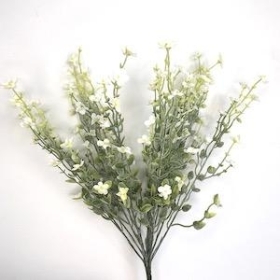 White Blossom And Foliage Bush 43cm