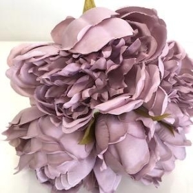 Dusky Lilac Peony Bundle 25cm