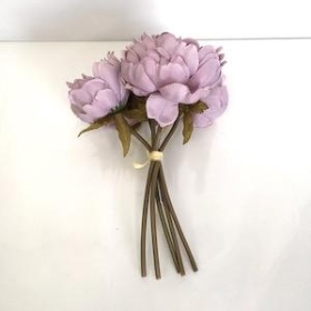 Dusky Lilac Peony Bundle 25cm