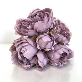 Dusky Lilac Peony Bundle 25cm