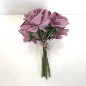 Dusky Lilac Rose Bundle 25cm