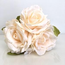 Light Peach Open Rose Bundle 24cm