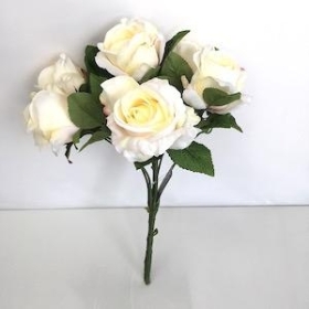 Cream Open Rose Bush 38cm