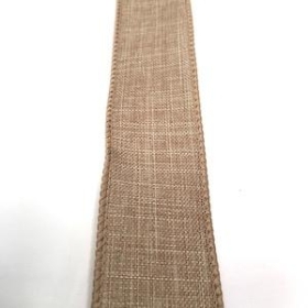 Natural Wired Burlap Ribbon 38mm