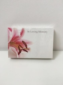 Florist Funeral Cards In Loving Memory Pink lily