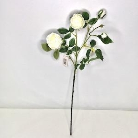 Ivory Peony Spray 59cm