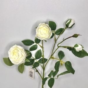 Ivory Peony Spray 59cm