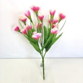 Pink Ivory Spray Carnation Bush 32cm