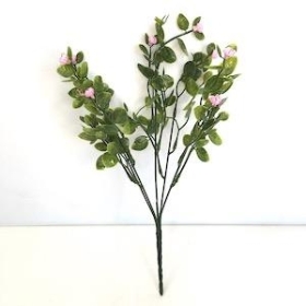 Pink Flower Bud Bush 34cm
