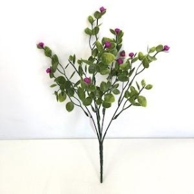 Purple Flower Bud Bush 34cm