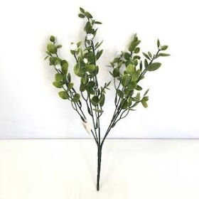 White Flower Bud Bush 34cm