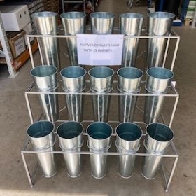 Flower Bucket Stand With 15 Buckets