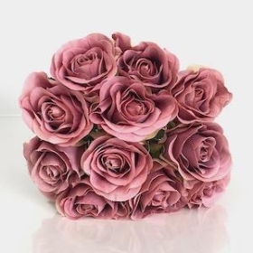 Vintage Pink Rose Bundle 34cm