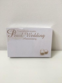 Pearl Wedding Small Florist Cards