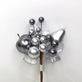Silver Apple And Pear Pick 16cm