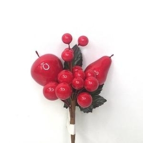 Red Apple And Pear Pick 16cm