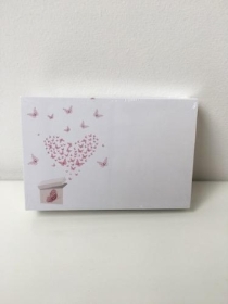 Florist Message Cards Pink Butterflies