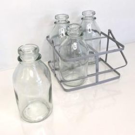 Milk Bottles In Crate 12cm
