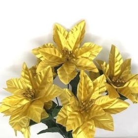 Gold Poinsettia Bush 29cm