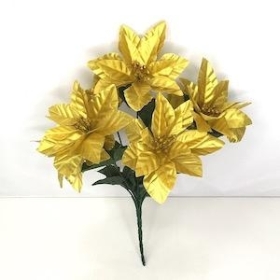Gold Poinsettia Bush 29cm