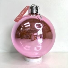 Pink Shiny Bauble 20cm