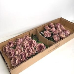24 x Vintage Purple Rose 42cm