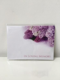 Florist Cards In Loving Memory x 6 Lilac