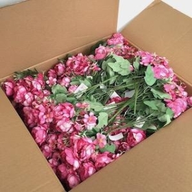 48 x Cerise Peony And Hydrangea Bush 31cm