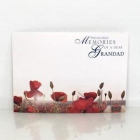 Florist Cards Grandad Poppies x 6