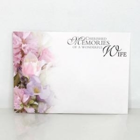 Florist Cards Wife Pink Flowers x 6