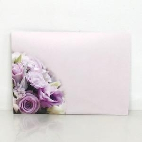 Florist Cards Plain Lilac Flowers x 6