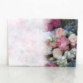 Florist Cards Plain Pink Flowers x 6