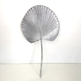 Silver Glitter Fan Palm 53cm