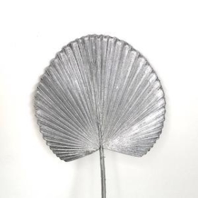 Silver Glitter Fan Palm 53cm