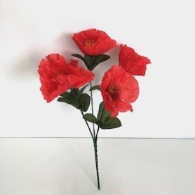 Red Wild Poppy Bush 32cm