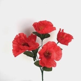 Red Wild Poppy Bush 32cm