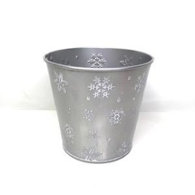 Silver Snowflake Planter 15cm