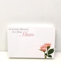 Small Florist Cards Mum Pink Roses