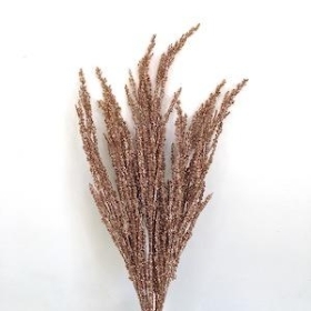 Rose Gold Glitter Wheat Bush 37cm