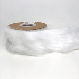 White Fur Ribbon 63mm