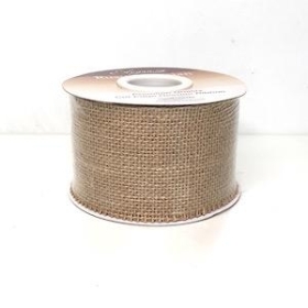 Natural Cut Edge Hessian Ribbon 70mm