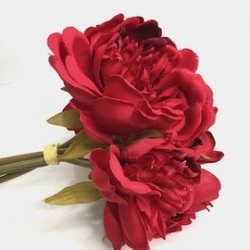 Red Peony Bundle 25cm