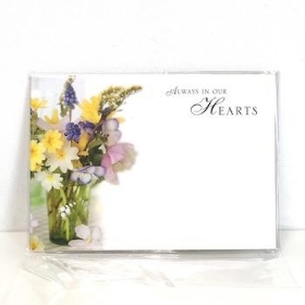 Always In Our Hearts Florist Cards x 6