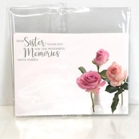 Florist Cards Sister Pink Rose x 6