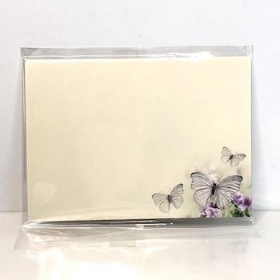 Florist Cards Plain Butterflies x 6