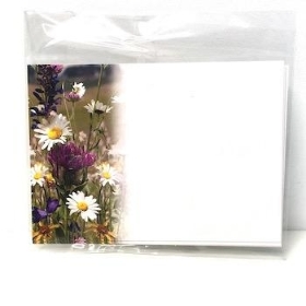 Florist Cards Plain Meadow Flowers x 6