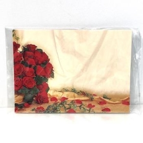 Florist Cards Plain Red Roses x 6